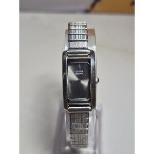 Vintage Citizen Elegance Ladies' Stainless Steel Tank Watch. New Band + Battery